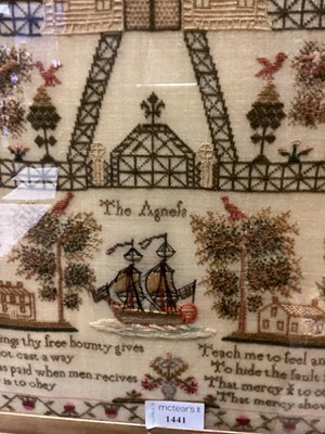 Lot 1441 - WILLIAM IV SCOTTISH SEWN SAMPLER