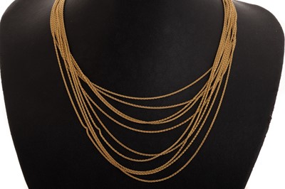 Lot 411 - MULTI STRAND COLLAR NECKLACE