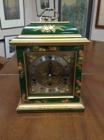 Lot 649 - ELLIOT OF LONDON GREEN LACQUERED CHINOISERIE...