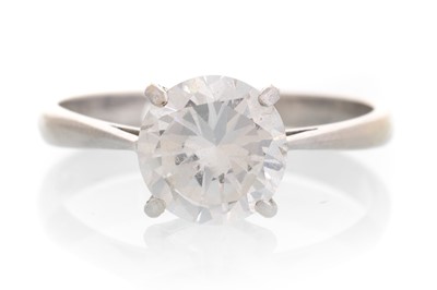 Lot 684 - CUBIC ZIRCONIA SOLITAIRE RING