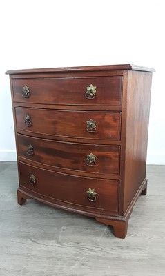 Lot 540 - MAHOGANY BOW FRONT CHEST