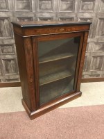 Lot 808 - VICTORIAN WALNUT CABINET marquetry inlaid with...
