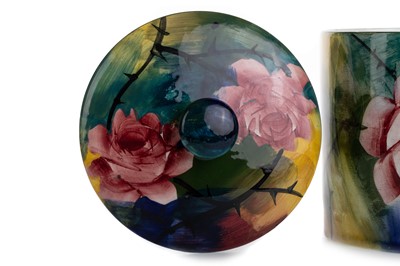 Lot 1450 - WEMYSS WARE, 'JAZZY' BISCUIT BARREL AND COVER