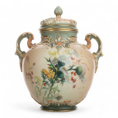 Lot 1443 - ROYAL WORCESTER POT POURRI VASE