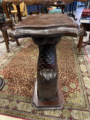 Lot 1444 - *CATALOGUE AMENDMENT, NEAR PAIR OF REGENCY STYLE MAHOGANY SIDE TABLES