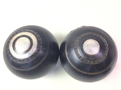 Lot 613 - PAIR OF VICTORIAN BOWLING CLUB HANDICAP PRIZES BOWLING BALLS