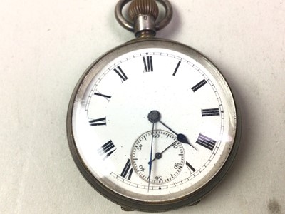 Lot 633 - GENTLEMAN'S TOP WIND SILVER POCKET WATCH