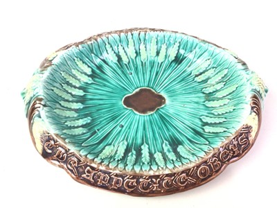 Lot 579 - GEORGE JONES, MAJOLICA BREAD PLATTER