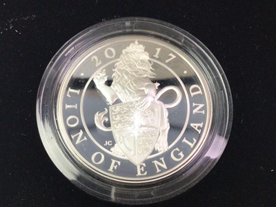 Lot 649 - 2017 QUEENS BEASTS LION OF ENGLAND ONE OUNCE SILVER £2 COIN