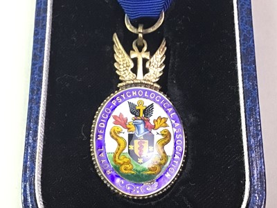 Lot 693 - ELIZABETH II SILVER AND ENAMEL MEDAL