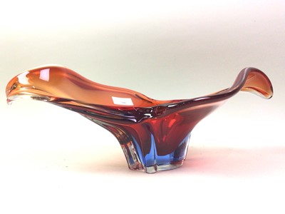 Lot 708 - CZECH CRIMSON GLASS BOWL