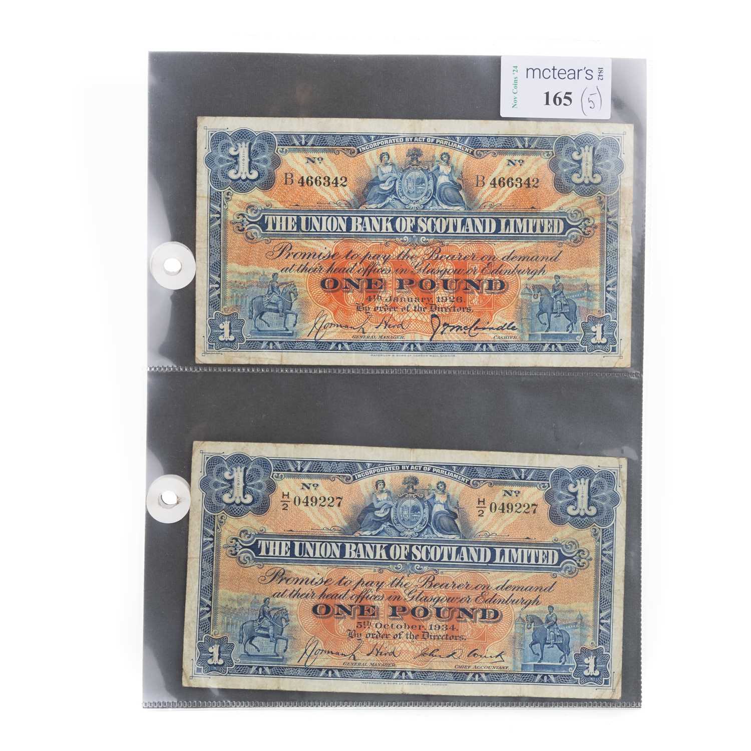 Lot 165 - THE UNION BANK OF SCOTLAND