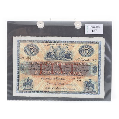 Lot 167 - THE UNION BANK OF SCOTLAND