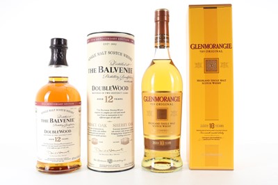 Lot 131 - BALVENIE 12 YEAR OLD DOUBLEWOOD AND GLENMORANGIE 10 YEAR OLD