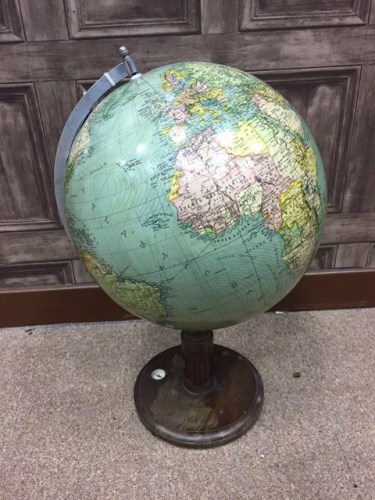 Lot 831 - 20TH CENTURY TERRESTRIAL GLOBE on a stepped...