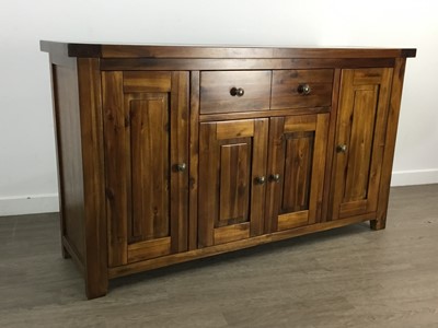 Lot 734 - CONTEMPORARY HARDWOOD SIDEBOARD