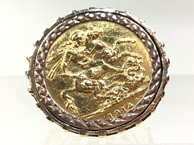 Lot 781 - GEORGE V GOLD SOVEREIGN RING