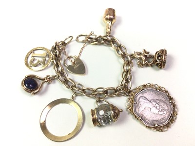 Lot 782 - GOLD CHARM BRACELET