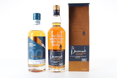 Lot 128 - BENROMACH 10 YEAR OLD AND SPIRIT OF YORKSHIRE DISTILLERY PROJECTS #2 MATURING MALT