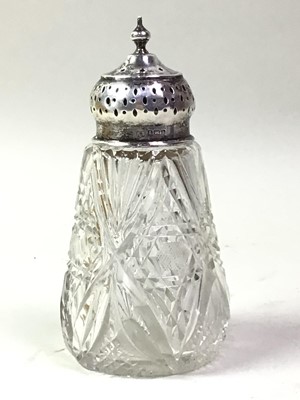 Lot 748 - GROUP OF SILVER TOPPED CRYSTAL BOTTLES AND JARS