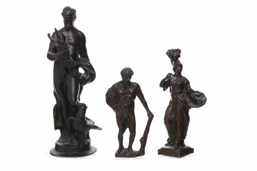 Lot 843 - 19TH CENTURY BRONZE SCULPTURE likely modelled...