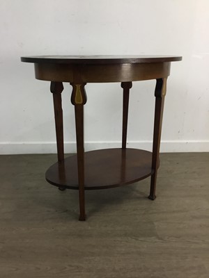 Lot 672 - MAHOGANY ART NOUVEAU INLAID OCCASIONAL TABLE