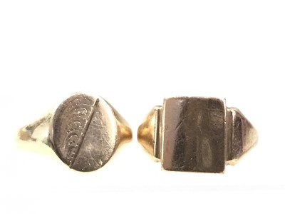 Lot 327 - TWO GOLD SIGNET RINGS