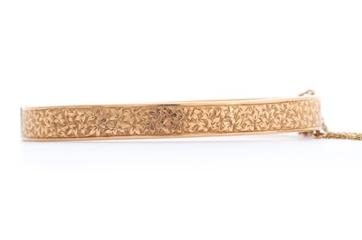 Lot 438 - GOLD BANGLE