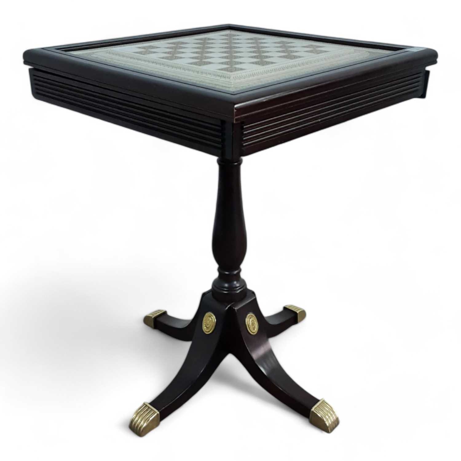 Lot 1455 - 'RAJ' CHESS GAMES TABLE