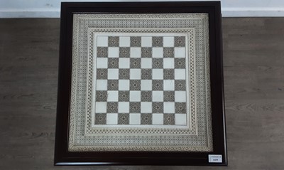 Lot 1455 - 'RAJ' CHESS GAMES TABLE