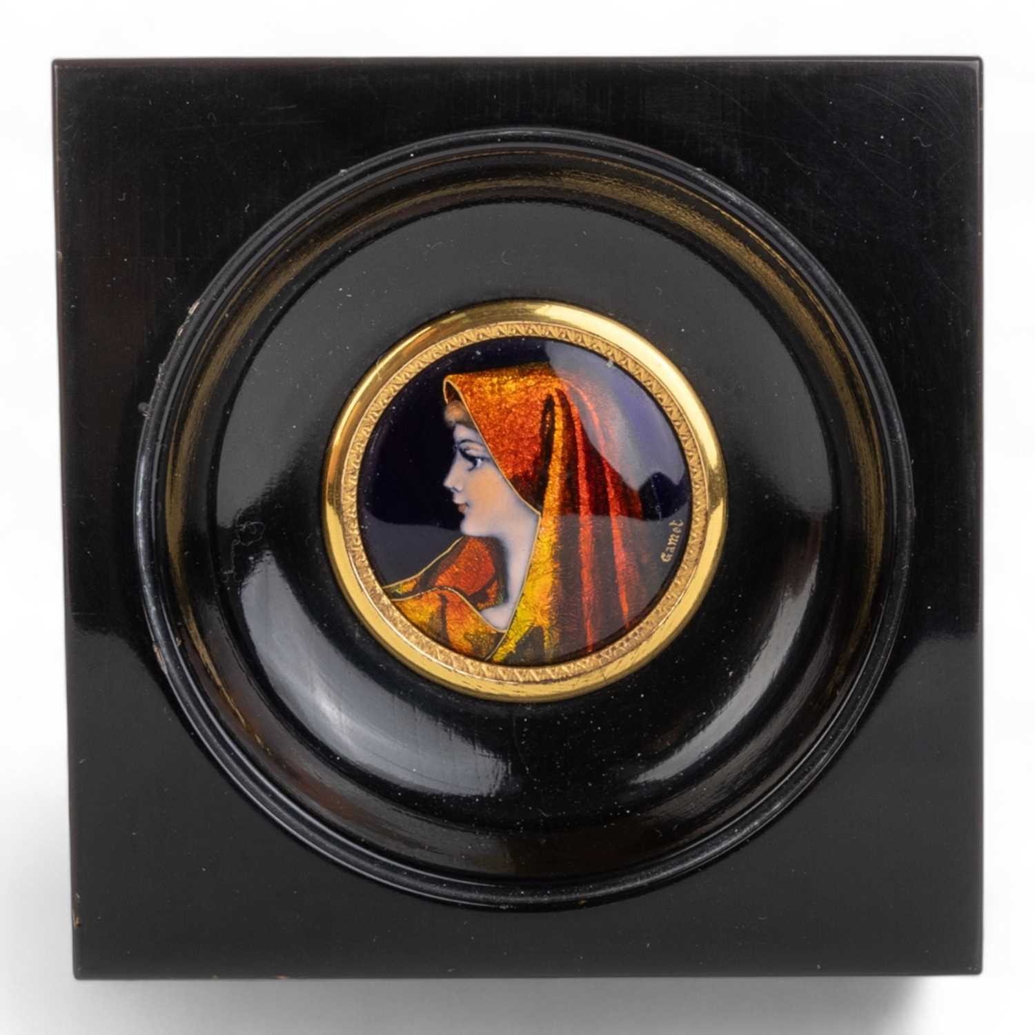 Lot 1457 - LIMOGES ENAMEL PORTRAIT MINIATURE