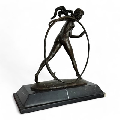 Lot 1459 - AFTER ANTON ENDSTORFER, ART DECO BRONZE FIGURE