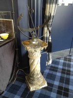 Lot 863 - SPIRAL MOULDED STONE PILLAR WITH REPRODUCTION...