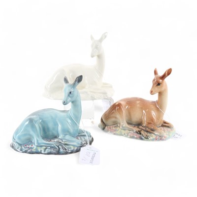 Lot 1518 - BESWICK, THREE DEER FIGURES