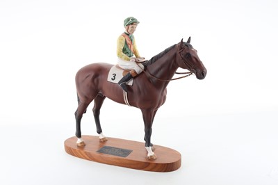 Lot 1523 - BESWICK, HORSE AND RIDER FIGURE