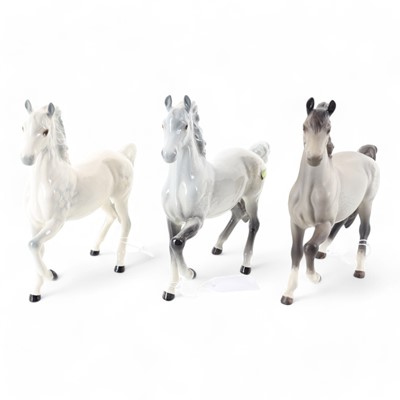 Lot 1551 - BESWICK, THREE HORSE FIGURES