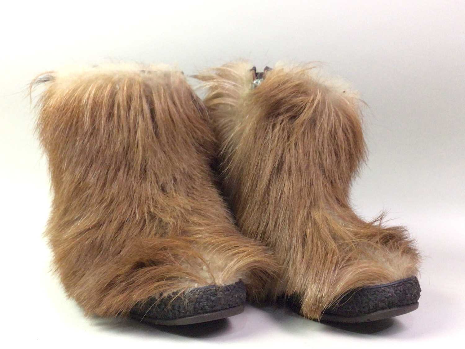 Lot 227 - PAIR OF VINTAGE FUR LADIES BOOTS