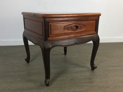 Lot 269 - PAIR OF CHINESE STYLE HARDWOOD BEDSIDE TABLES