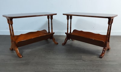Lot 216 - PAIR OF YEW WOOD OCCASIONAL TABLES