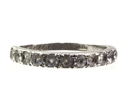 Lot 307 - DIAMOND HALF ETERNITY RING