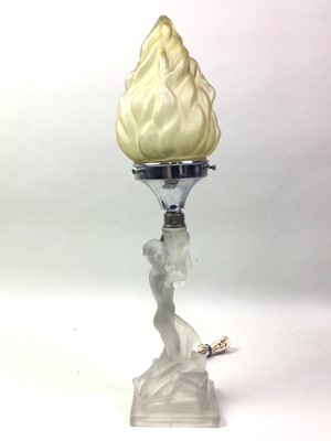 Lot 236 - WALTHER & SOHNE, ART DECO STYLE FIGURAL LAMP