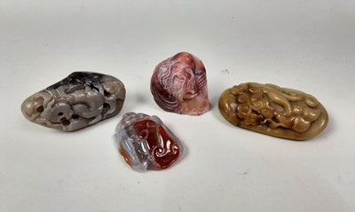 Lot 240 - COLLECTION OF CHINESE CARVED SEALS AND HARDSTONES