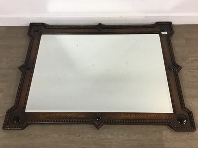 Lot 419 - OAK FRAMED WALL MIRROR