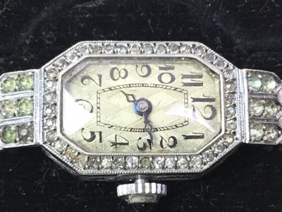 Lot 425 - ART DECO SILVER COCKTAIL WATCH
