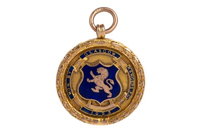 Lot 1772 - JAMES KILPATRICK OF RANGERS F.C., SCOTTISH 2XI CUP GOLD MEDAL