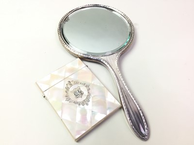Lot 412 - SILVER BACKED HAND MIRROR