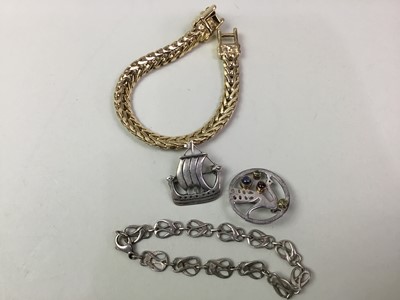 Lot 193 - PAULA BOLTON GEM SET BROOCH