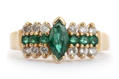 Lot 506 - EMERALD AND DIAMOND RING