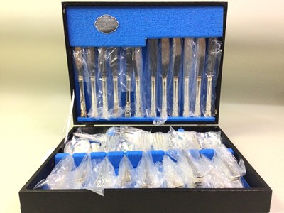 Lot 434 - SILVER PLATED SUITE OF CUTLERY