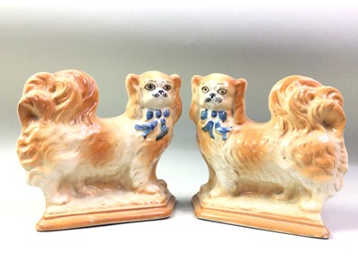 Lot 586 - PAIR OF VICTORIAN WALLY DOGS